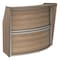 Linea Italia Curved Reception Desk with Counter, 72 inW x 32 inD x 46 inH, Gray/N. Walnut ZUI290 - alternate 1